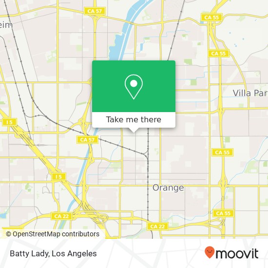 Mapa de Batty Lady, 910 N Batavia St Orange, CA 92867