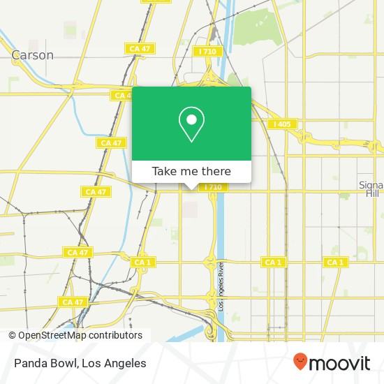 Mapa de Panda Bowl, 1508 W Willow St Long Beach, CA 90810