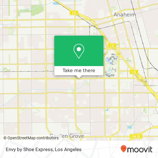 Mapa de Envy by Shoe Express, 1648 W Katella Ave Anaheim, CA 92802