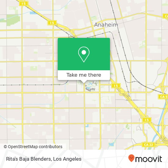 Mapa de Rita's Baja Blenders, S Disneyland Dr Anaheim, CA 92802