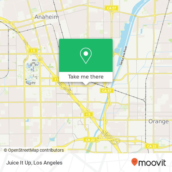Mapa de Juice It Up, 1801 E Katella Ave Anaheim, CA 92805