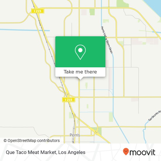 Mapa de Que Taco Meat Market, 2055 N Perris Blvd Perris, CA 92571