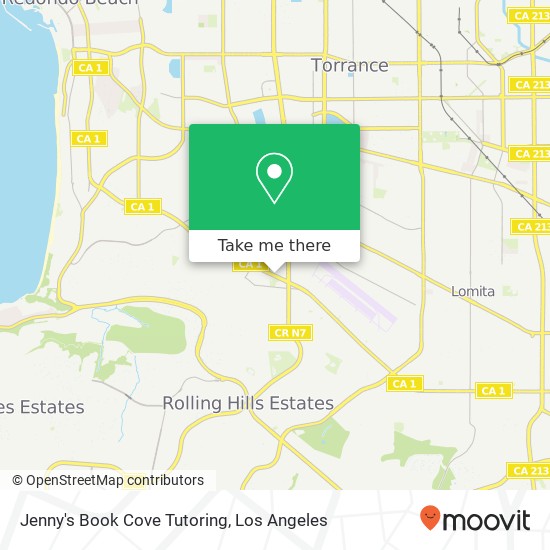 Mapa de Jenny's Book Cove Tutoring, 3867 Pacific Coast Hwy Torrance, CA 90505