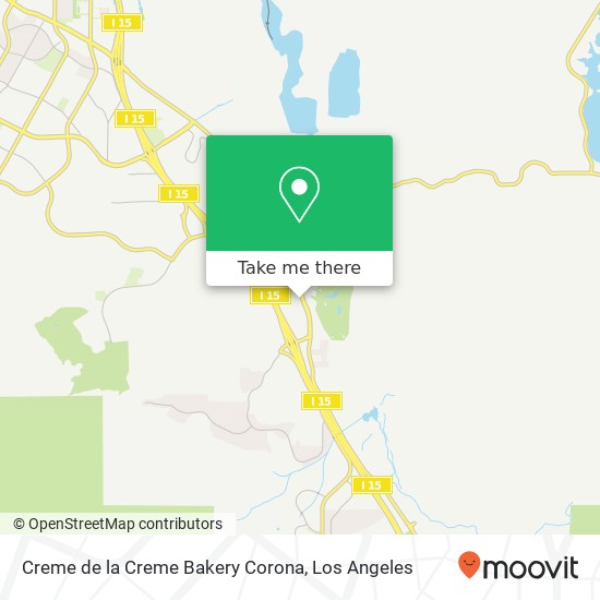 Mapa de Creme de la Creme Bakery Corona, 2795 Cabot Dr Corona, CA 92883