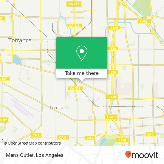 Mapa de Men's Outlet, 1555 Sepulveda Blvd Torrance, CA 90501
