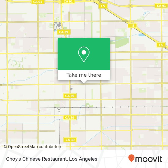 Mapa de Choy's Chinese Restaurant, 2801 W Ball Rd Anaheim, CA 92804