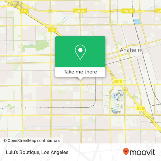 Mapa de Lulu's Boutique, 903 S Euclid St Anaheim, CA 92802