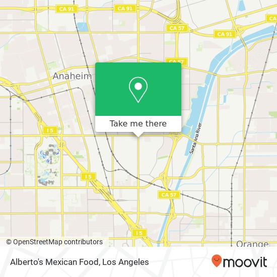 Alberto's Mexican Food, 1258 S State College Blvd Anaheim, CA 92806 map