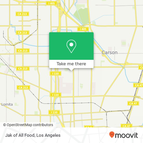 Mapa de Jak of All Food, W 225th St Carson, CA 90745