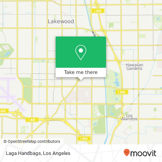 Mapa de Laga Handbags, 3527 Josie Ave Long Beach, CA 90808