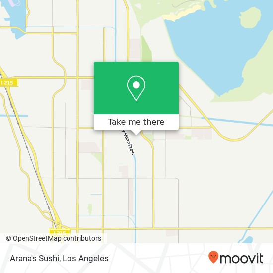 Mapa de Arana's Sushi, Goshawk Way Perris, CA 92571