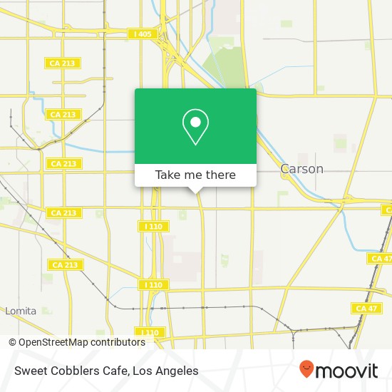 Mapa de Sweet Cobblers Cafe, 22035 Main St Carson, CA 90745