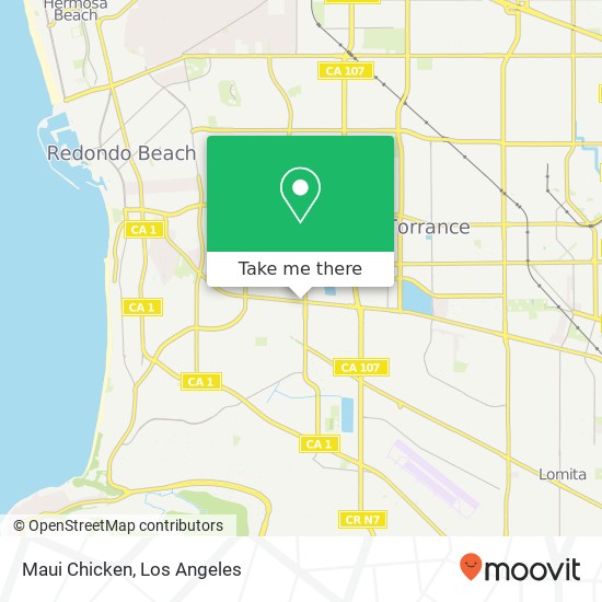 Mapa de Maui Chicken, 4509 Sepulveda Blvd Torrance, CA 90505