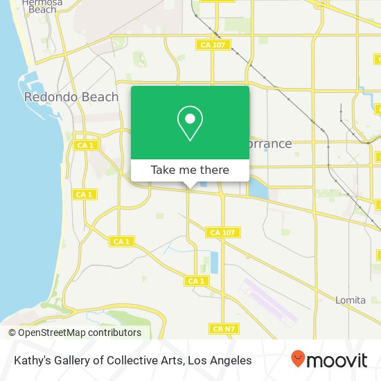 Mapa de Kathy's Gallery of Collective Arts, 4433 Sepulveda Blvd Torrance, CA 90505