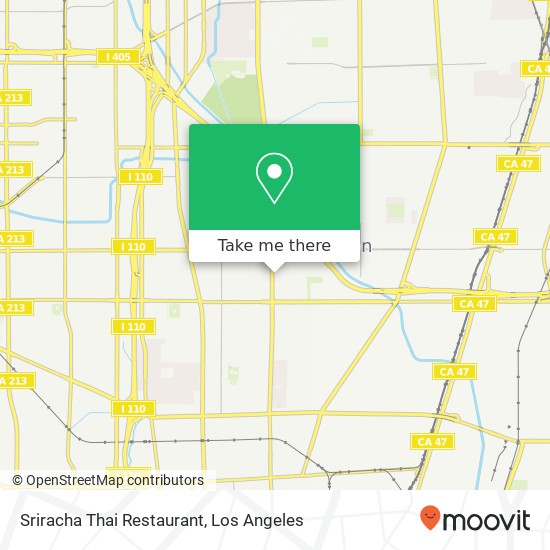 Mapa de Sriracha Thai Restaurant, 21950 Avalon Blvd Carson, CA 90745