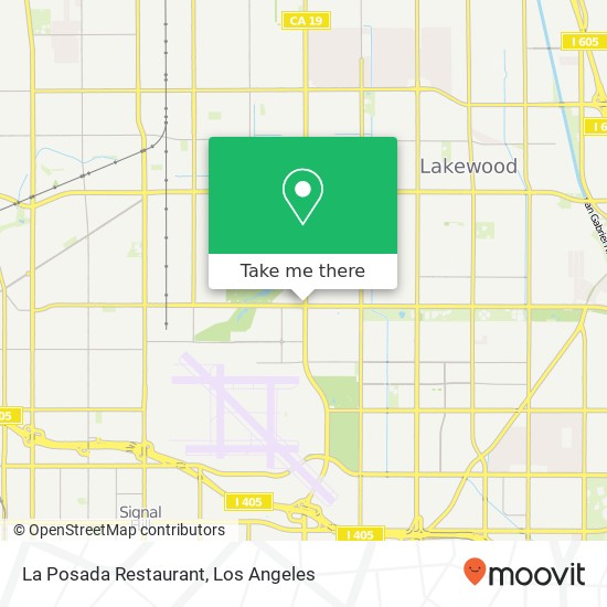 Mapa de La Posada Restaurant, 4101 Lakewood Blvd Lakewood, CA 90712