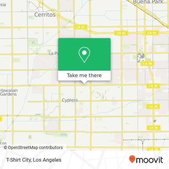Mapa de T-Shirt City, 5801 Lincoln Ave Buena Park, CA 90620