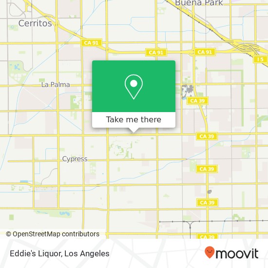 Mapa de Eddie's Liquor, 6501 Lincoln Ave Buena Park, CA 90620