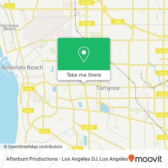 Mapa de Afterburn Productions - Los Angeles DJ, 21143 Hawthorne Blvd Torrance, CA 90503