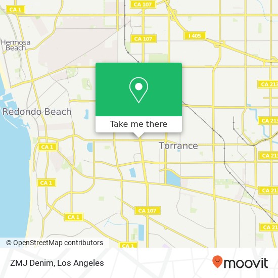 Mapa de ZMJ Denim, 21143 Hawthorne Blvd Torrance, CA 90503