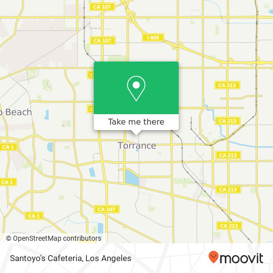 Mapa de Santoyo's Cafeteria, 825 Maple Ave Torrance, CA 90503