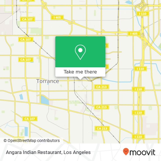 Mapa de Angara Indian Restaurant, 2170 Torrance Blvd Torrance, CA 90501