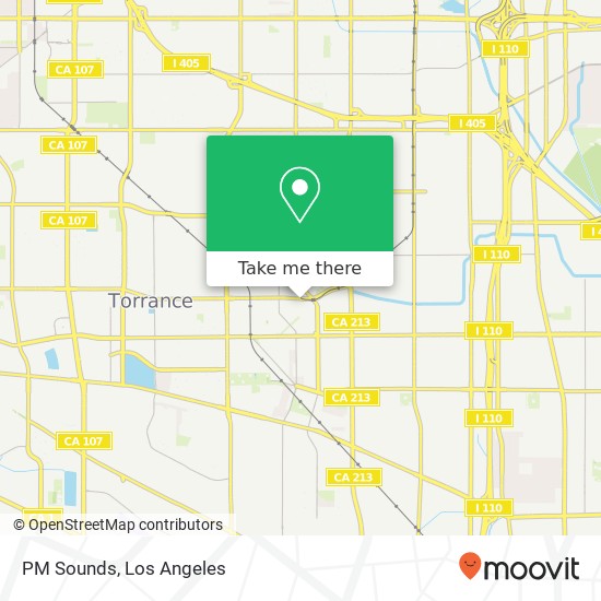 Mapa de PM Sounds, 1115 Sartori Ave Torrance, CA 90501