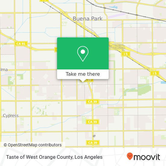 Mapa de Taste of West Orange County