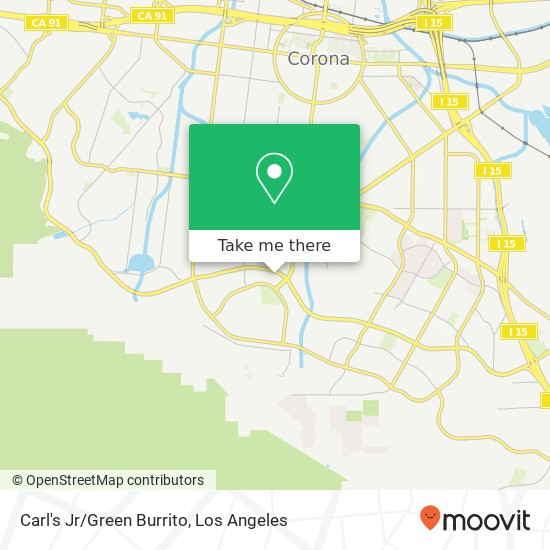 Mapa de Carl's Jr / Green Burrito, 230 W Foothill Pkwy Corona, CA 92882