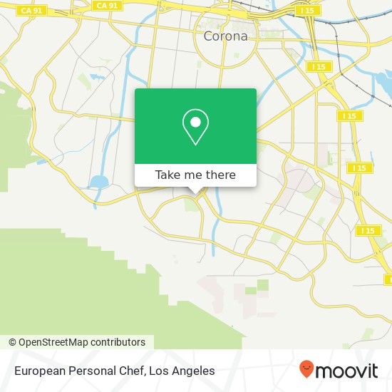 Mapa de European Personal Chef, 160 W Foothill Pkwy Corona, CA 92882