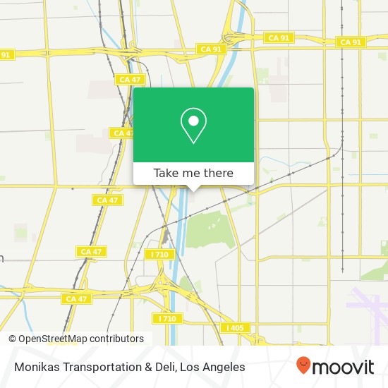 Mapa de Monikas Transportation & Deli, 4921 Oregon Ave Long Beach, CA 90805