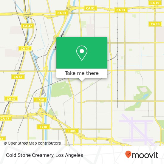 Mapa de Cold Stone Creamery, 4550 Atlantic Ave Long Beach, CA 90807
