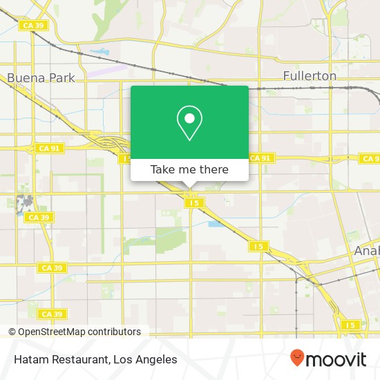 Mapa de Hatam Restaurant, 1112 N Brookhurst St Anaheim, CA 92801