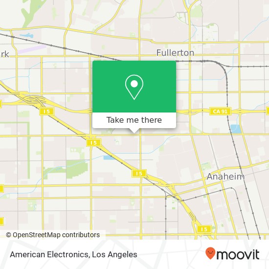 Mapa de American Electronics, 1745 W La Palma Ave Anaheim, CA 92801