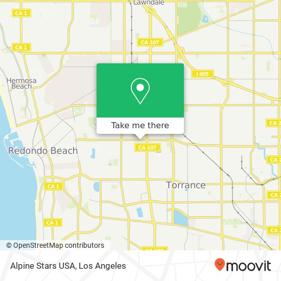 Mapa de Alpine Stars USA, 3914 Del Amo Blvd Torrance, CA 90503