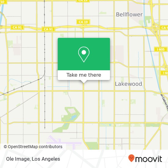 Mapa de Ole Image, 12 Lakewood Center Mall Lakewood, CA 90712