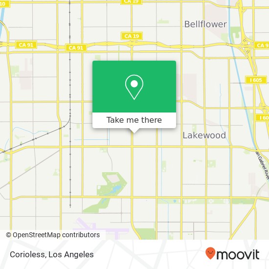 Mapa de Corioless, 500 Lakewood Center Mall Lakewood, CA 90712