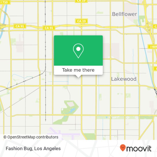 Mapa de Fashion Bug, 4031 Hardwick St Lakewood, CA 90712