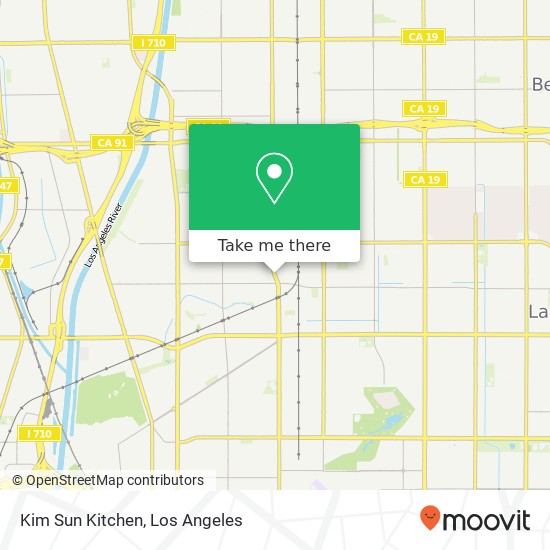 Mapa de Kim Sun Kitchen, 5449 Cherry Ave Long Beach, CA 90805