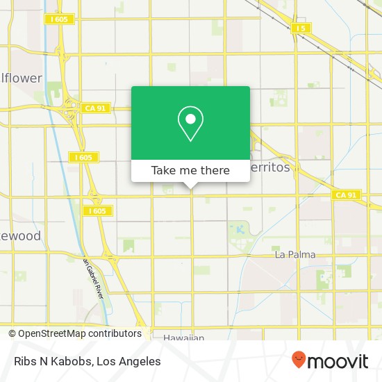 Mapa de Ribs N Kabobs, 18925 Norwalk Blvd Artesia, CA 90701