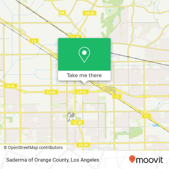 Mapa de Saderma of Orange County, 8031 Orangethorpe Ave Buena Park, CA 90621