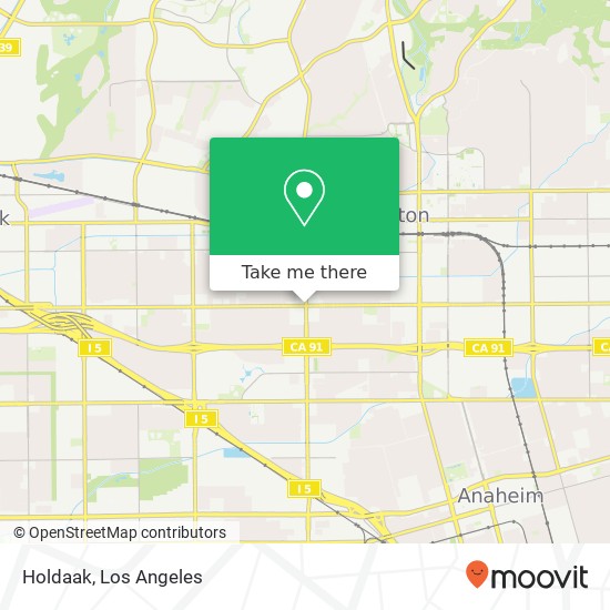 Mapa de Holdaak, 1201 S Euclid St Fullerton, CA 92832