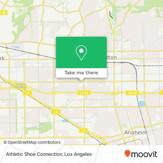 Mapa de Athletic Shoe Connection, 1045 W Orangethorpe Ave Fullerton, CA 92833