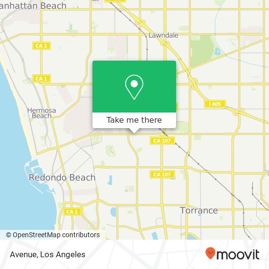 Mapa de Avenue, 4940 W 190th St Torrance, CA 90503