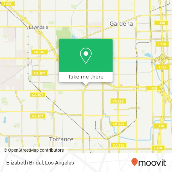 Mapa de Elizabeth Bridal, 18729 Crenshaw Blvd Torrance, CA 90504