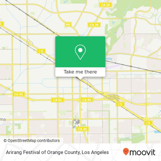 Mapa de Arirang Festival of Orange County