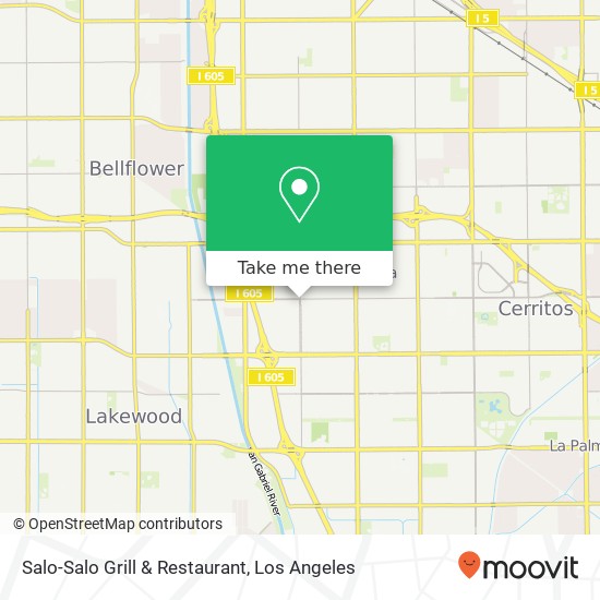 Mapa de Salo-Salo Grill & Restaurant, 18300 Gridley Rd Artesia, CA 90701