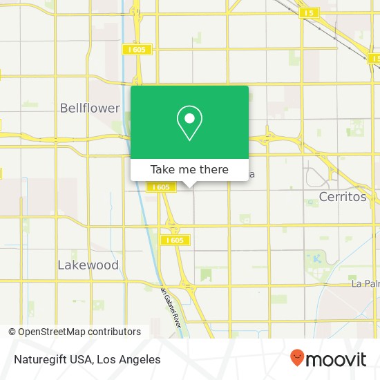 Mapa de Naturegift USA, 11327 183rd St Cerritos, CA 90703