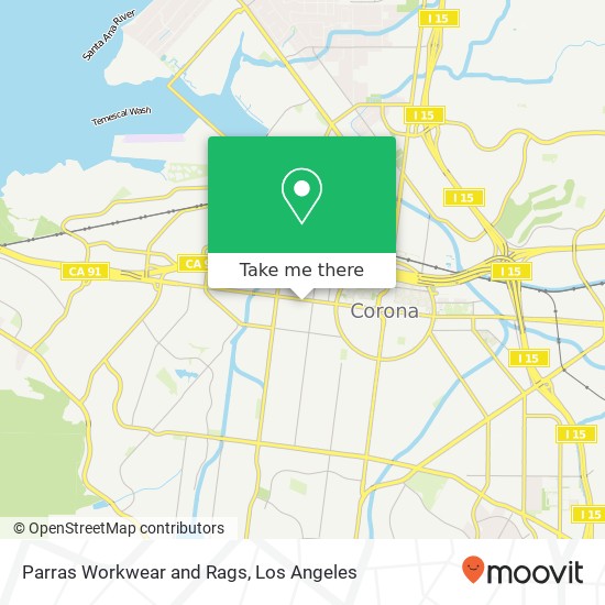 Mapa de Parras Workwear and Rags, 944 W 6th St Corona, CA 92882