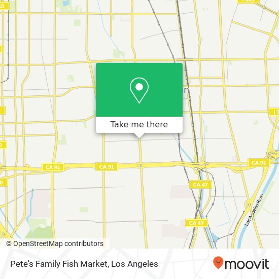 Mapa de Pete's Family Fish Market, 1526 S Wilmington Ave Compton, CA 90220